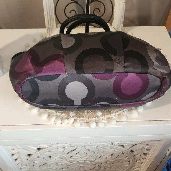 Coach Vintage Sophia Madison Women's Purple and Black Satchel Bag - Picture 3 of 11